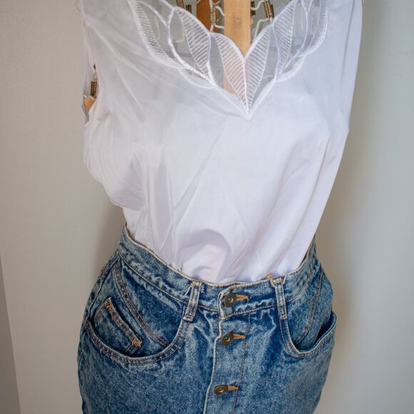 Vintage Denim Mini Skirt by Rio Size 00 - Picture 6 of 8